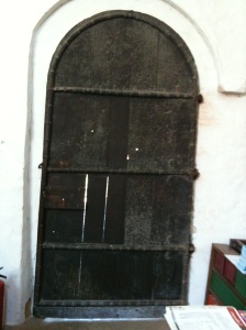 Hadstock church door interior