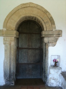 Hadstock church door today