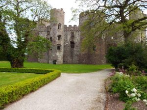 The entrance to Laugharne Castle today; until fairly recently, the castle was in a much worse condition and covered in ivy. Thankfully, the ivy has been removed and the ruins consolidated.