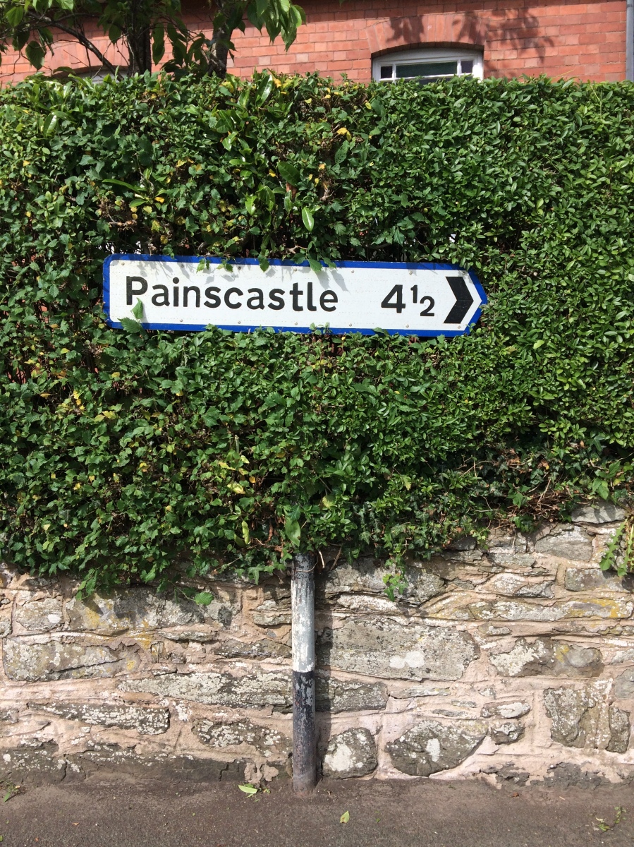 Image of sign leading to Painscastle